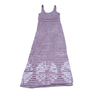 PrAna Adrienne Striped Purple Knit Tank Maxi Dress Women's XS